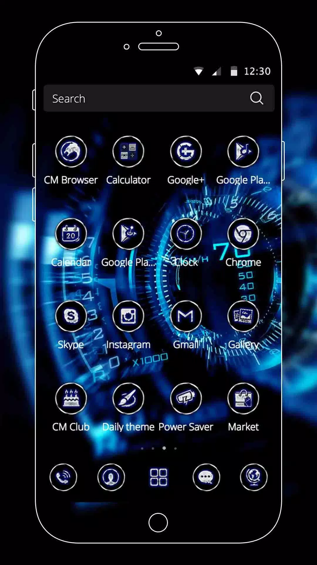 Android向けの車のスピードメーターのテーマ クールな青 黒車両速度計の壁紙 Apkをダウンロードしましょう