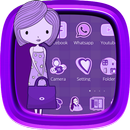 Fancy Purple Girl Theme APK