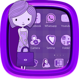 Fancy Purple Girl Theme icône