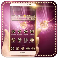 Pink Gold Jewelry Theme APK download