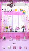 Pink cute girl wallpaper theme-poster