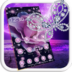 Purple Flower Diamond Butterfly Theme