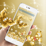 HD Gold Butterfly Rose  theme আইকন