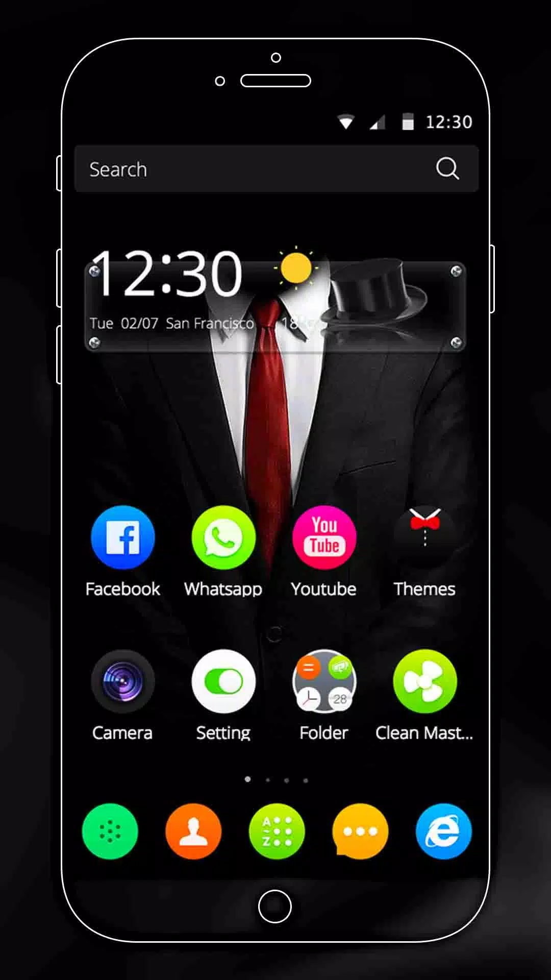 Android向けのエレガントな紳士のトピック 高級黒のスーツドレスの壁紙 Apkをダウンロードしましょう