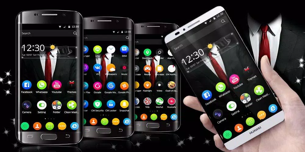 Android向けのエレガントな紳士のトピック 高級黒のスーツドレスの壁紙 Apkをダウンロードしましょう