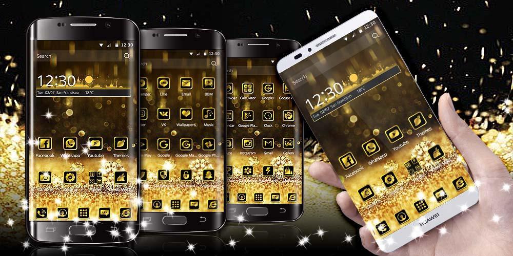 Android 用の 高級ビジネス黒い金のダイヤモンドのテーマの壁紙フラッシュ Apk をダウンロード