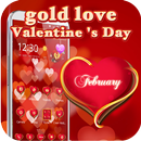 3d Love theme Golden Valentine APK