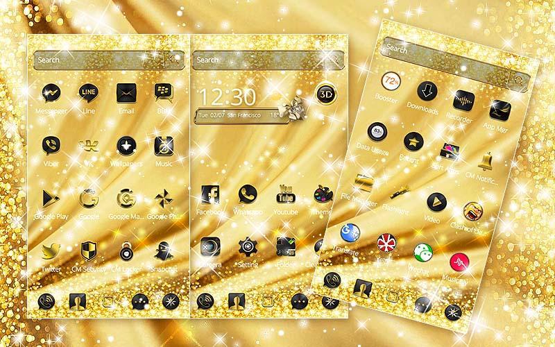 Android 用の 高級ゴールドシルクの壁紙のテーマビジネスエレガントな黒金 Apk をダウンロード
