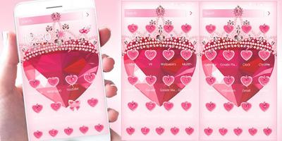 Pink Diamond Launcher Theme ภาพหน้าจอ 1