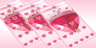 Pink Diamond Launcher Theme ภาพหน้าจอ 2