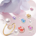 Pink Pearl Jewelry Theme آئیکن