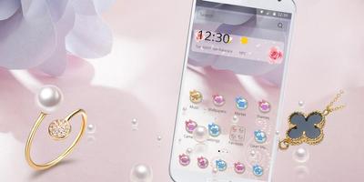 Pink Pearl Jewelry Theme syot layar 2