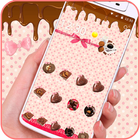 Chocolate Sweet Cakecups Pink Dessert Theme icon