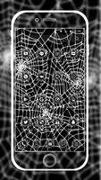Spider Theme Black White Cobweb Full Of Cracks capture d'écran 1