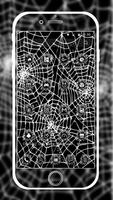 Spider Theme Black White Cobweb Full Of Cracks capture d'écran 2