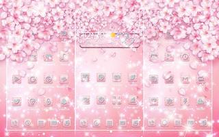 粉色玫瑰花瓣雨手機主題 閃亮鑽石愛情壁紙 截图 1