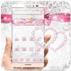 Silver Pink Bow-knot Theme-icoon