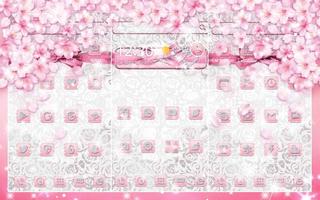 Silver Pink Bow-knot Theme ảnh chụp màn hình 1