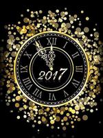 Golden 2017 Theme New Year poster