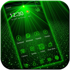 Laser light green tech Theme آئیکن