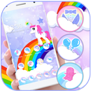 Rose Unicorn Rainbows thème APK