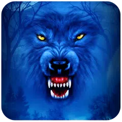 Lobo selvagem do horror azul