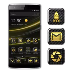 High Tech Glossy Black Theme APK Herunterladen