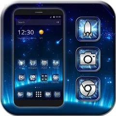 Blue Star Launcher Theme APK download