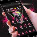 Pink hell skull theme