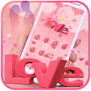 Rosa Liebe Wolken Thema APK