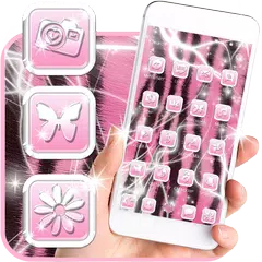 Pink Zebra Theme Cute Launcher APK Herunterladen