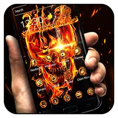 Feuer Schädel Thema APK Herunterladen