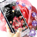 Valentine's Day Red Rose Diamond Theme APK
