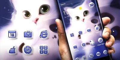 برنامه‌نما Cute Kitty Theme & Wallpapers عکس از صفحه