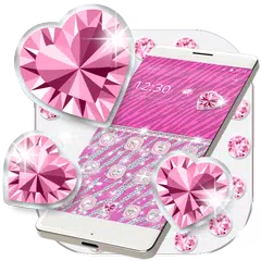 Bling Theme Pink Zebra Launcher APK download