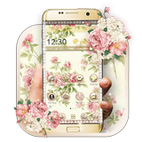 Pink Peony Flower Launcher icono