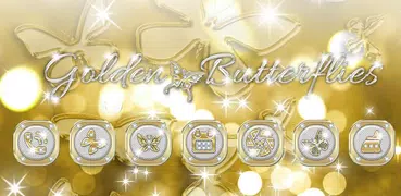 Butterflies Theme Gold Glitter Launcher