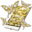 Butterflies Theme Gold Glitter Launcher