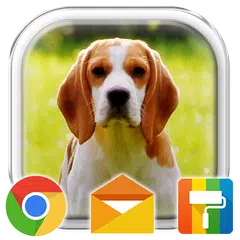 小獵犬小狗可愛的主題 APK 下載