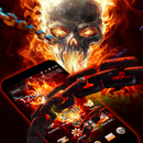 fire skull theme silver icons APK