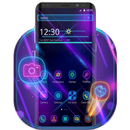 Purple Neon Launcher Theme APK