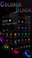 Color Fluorescent Black theme پوسٹر