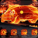 Hell Fire Car Theme hot sparkle cool flame APK