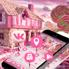 Pink Candy Lolipopo Cute Theme Girls Love Happy icon