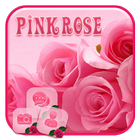 Pink Blush Rose Theme and Live wallpaper icône