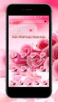 Pink Blush Rose Theme and Live wallpaper Affiche