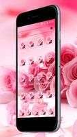 Pink Blush Rose Theme and Live wallpaper capture d'écran 1