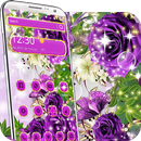 3d purple rose butterfly theme APK