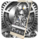 Silver Mechanical Gears Theme أيقونة