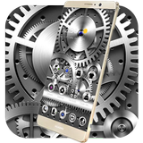 Silver Mechanical Gears Theme أيقونة